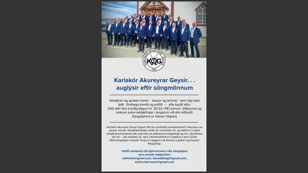Fleiri söngmenn velkomnir