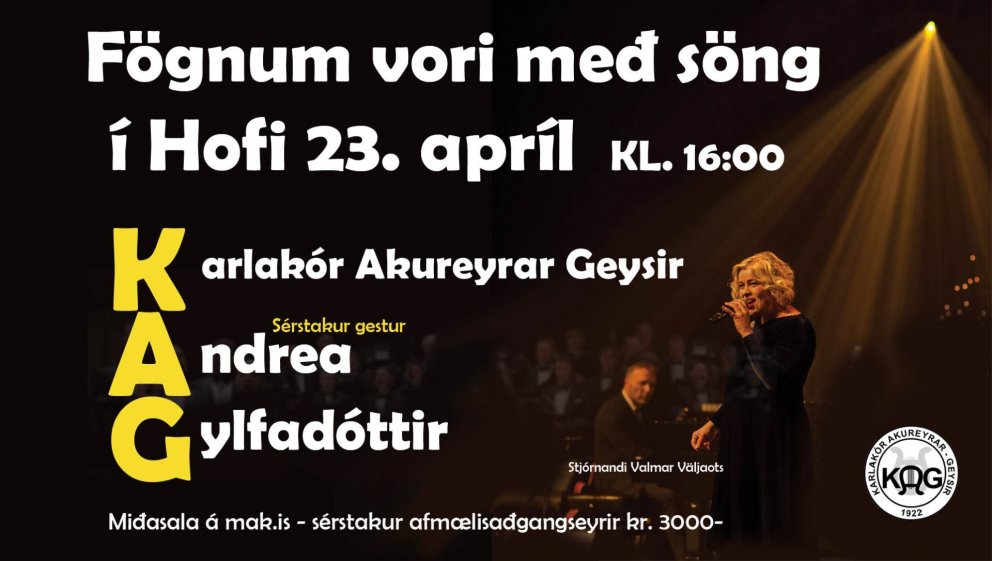 Fögnum vori með söng í Hofi 23. apríl 2022 kl 16