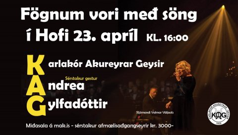 Fögnum vori með söng í Hofi 23. apríl 2022 kl 16