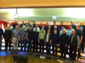 Halldór smellti auðvitað mynd af köllunum á gemsann sinn!