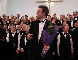 Valmar hress eftir tónleikana...